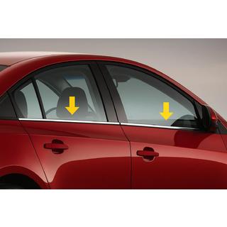 Udvendige vindueslister (Sedan, 4 stk., rustfrit stål) Renault Symbol 1999–2008 foto 1