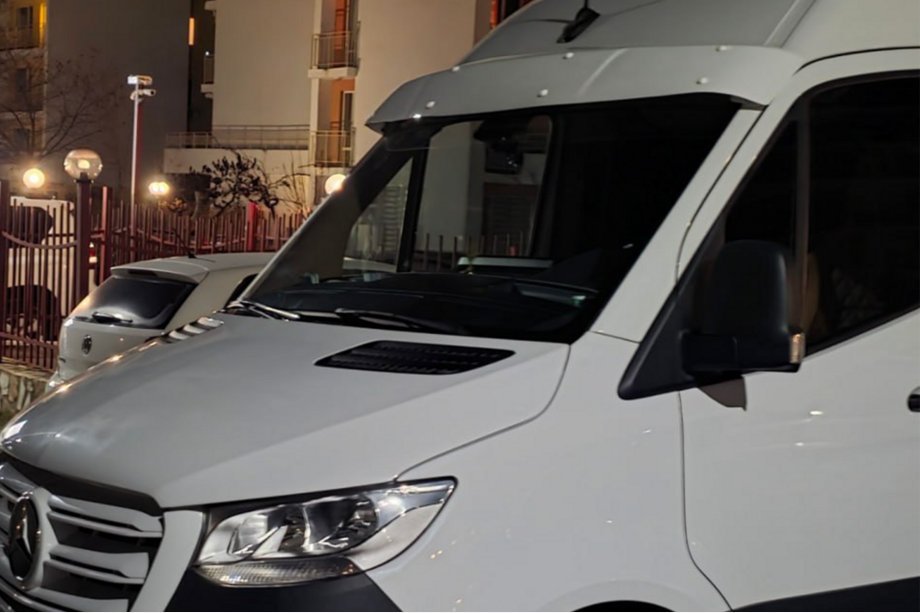Volkswagen Crafter 2006–2016 Solskærm til forrude på ramme (Hvid, 5 mm) Foto 6