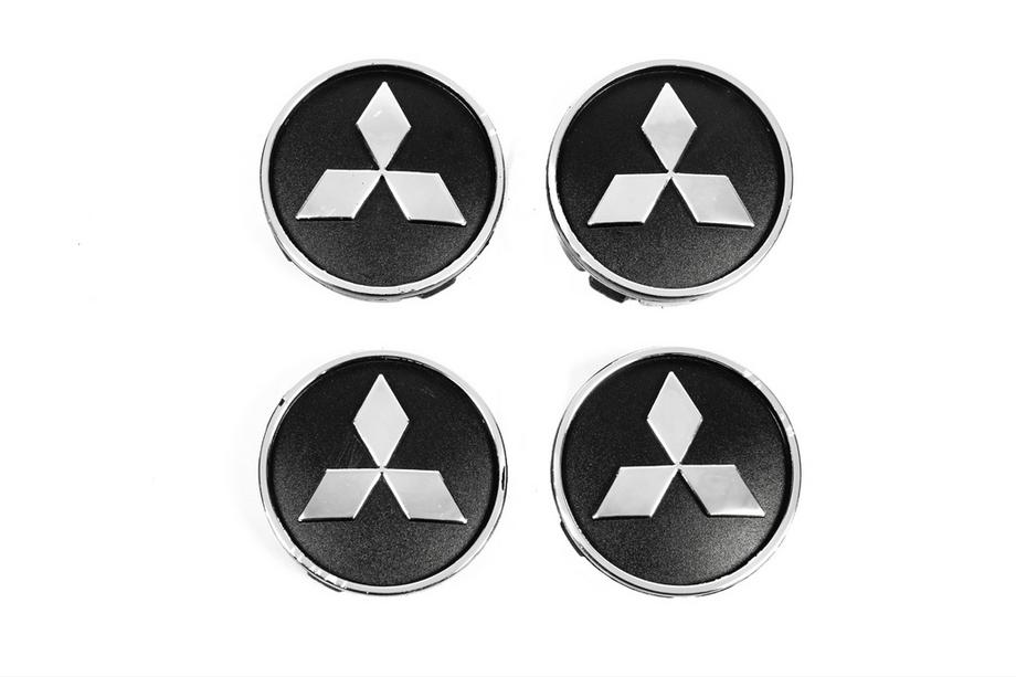 Mitsubishi Centerkapsler til fælge sorte mit5955tur-b (59 mm x 55 mm, 4 stk.) Image