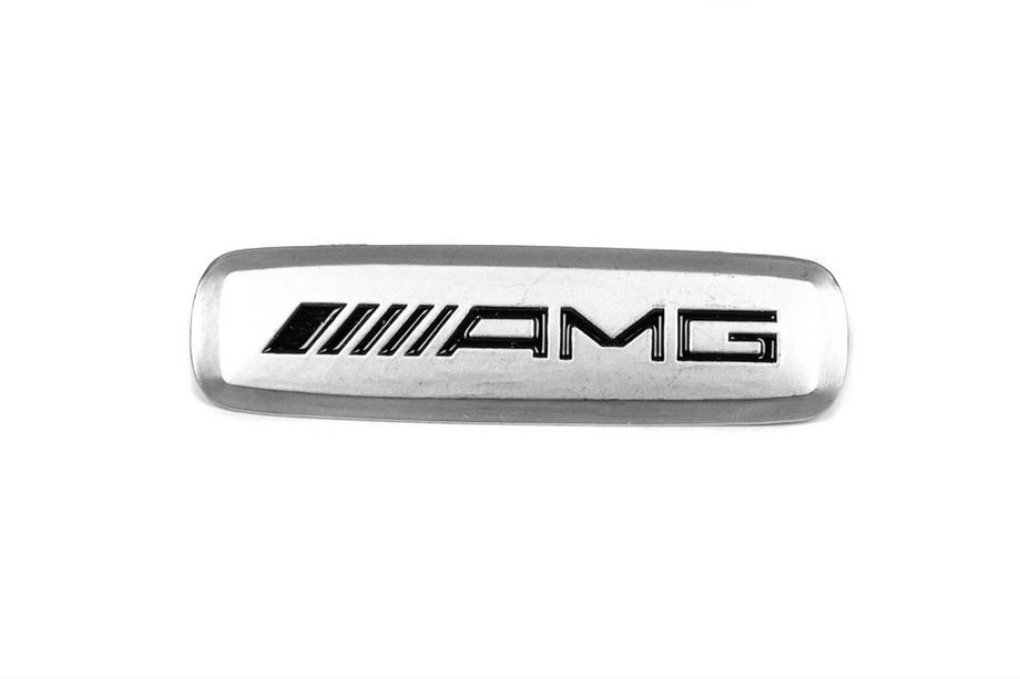 Mercedes-Benz AMG aluminiums emblem til bilmåtter (1 stk.) Foto 1