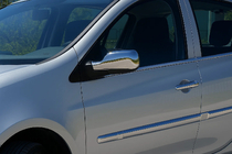 Renault Clio III 2005–2012 Udvendige vindueslister (4 stk., rustfrit stål) Carmos - tyrkisk rustfrit stål foto 1