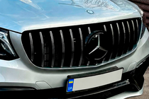 Mercedes GLC X253 2015–2022 Forreste emblem under glas, sort kant a0008880111 foto 2