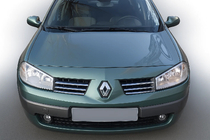 Renault Megane II 2004–2009 Kølergrill-lister (model 2004-2006, 6 stk., rustfrit stål) OmsaLine - italiensk rustfrit stål foto 1