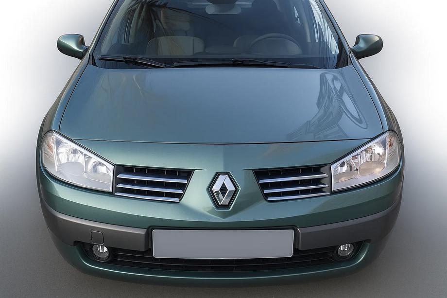 Renault Megane II 2004–2009 Kølergrill-lister (model 2004-2006, 6 stk., rustfrit stål) OmsaLine - italiensk rustfrit stål Image