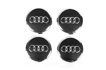Audi Fælgcenterkapsler 57/61 mm med ring (4 stk., sorte) foto 1