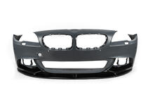 BMW 5-serie F10/F11 2010–2016 Frontspoilerlæbe til kofanger DPT Lip V-1 (til M-Performance, blank sort) foto 7
