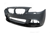 BMW 5-serie F10/F11 2010–2016 Frontspoilerlæbe til kofanger DPT Lip V-1 (til M-Performance, blank sort) foto 10