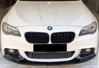 BMW 5-serie F10/F11 2010–2016 Frontlæbe til kofanger DPT Lip V-2 (til M-Performance, sort højglans) foto 1