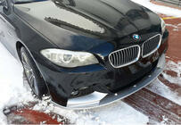 BMW 5-serie F10/F11 2010–2016 Frontlæbe til kofanger DPT Lip V-2 (til M-Performance, sort højglans) foto 2