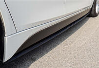 BMW 5-serie F10/F11 2010–2016 DPT V-1 sideskørt-forlængere (til M-Sport/M5 sideskørter, sort højglans) foto 4