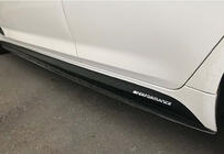 BMW 5-serie F10/F11 2010–2016 DPT V-1 sideskørt-forlængere (til M-Sport/M5 sideskørter, sort højglans) foto 9