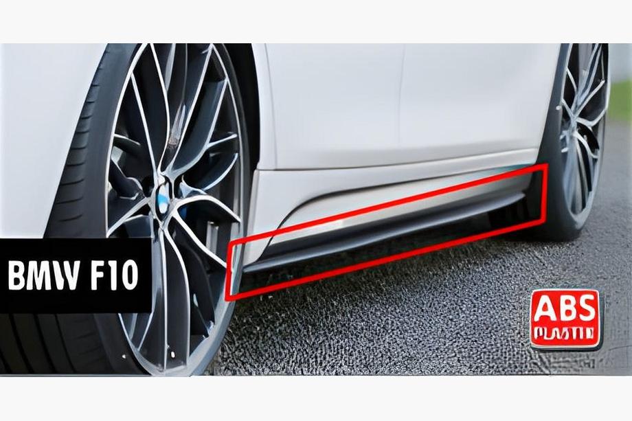 BMW 5-serie F10/F11 2010–2016 DPT V-2 sideskørt-extensions (til M-Sport/M5 sideskørter, sort højglans) Foto 1