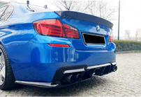 BMW 5-serie F10/F11 2010–2016 Bagdiffuser DPT V-1 (til M-Performance, sort højglans) foto 6