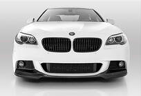 BMW 5-serie F10/F11 2010–2016 Frontkofanger læbespoiler DPT Lip V-3 (til M-Performance, blank sort) foto 5