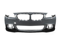 BMW 5-serie F10/F11 2010–2016 Frontkofanger læbespoiler DPT Lip V-3 (til M-Performance, blank sort) foto 8