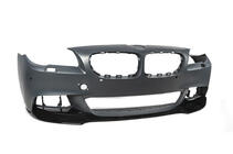 BMW 5-serie F10/F11 2010–2016 Frontkofanger læbespoiler DPT Lip V-3 (til M-Performance, blank sort) foto 14