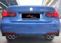 BMW 3-serie F30/F31 2012–2019 Bagerste diffuser DPT V-2 (til M Performance, blank sort) foto 1