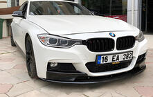 BMW 3-serie F30/F31 2012–2019 DPT Lip front kofangerspoiler (til M-Performance, sort blank) foto 1