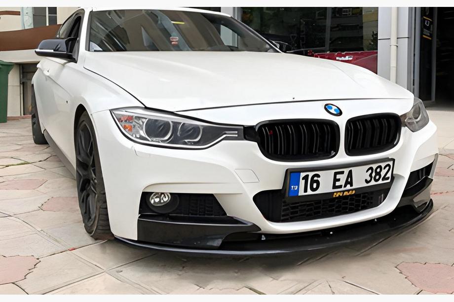 BMW 3-serie F30/F31 2012–2019 DPT Lip front kofangerspoiler (til M-Performance, sort blank) Image