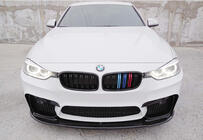 BMW 3-serie F30/F31 2012–2019 DPT Lip V-1 frontlæbe til kofanger (til M3, blank sort) foto 1