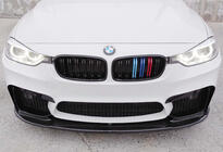 BMW 3-serie F30/F31 2012–2019 DPT Lip V-1 frontlæbe til kofanger (til M3, blank sort) foto 4