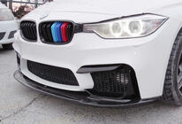 BMW 3-serie F30/F31 2012–2019 DPT Lip V-1 frontlæbe til kofanger (til M3, blank sort) foto 5