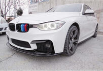 BMW 3-serie F30/F31 2012–2019 DPT Lip V-1 frontlæbe til kofanger (til M3, blank sort) foto 6