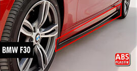 BMW 3-serie F30/F31 2012–2019 DPT V-1 dørtrinslister (til M-Sport sideskørter, sort højglans) foto 1