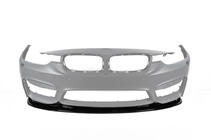 BMW 3-serie F30/F31 2012–2019 DPT Lip V-2 frontspoilerlæbe til for kofanger (Til M3, blank sort) foto 2