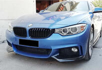 BMW 4-serie F32/F33/F36 2012–2020 Frontkofanger-læbe DPT Flap V-1 (til M-Technic, sort højglans) foto 1