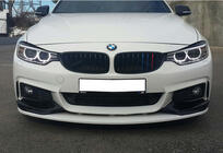 BMW 4-serie F32/F33/F36 2012–2020 Front kofanger lip-spoiler DPT LIP V-3 (til M-Sport, blank sort) foto 2