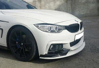 BMW 4-serie F32/F33/F36 2012–2020 Front kofanger lip-spoiler DPT LIP V-3 (til M-Sport, blank sort) foto 3