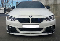 BMW 4-serie F32/F33/F36 2012–2020 Front kofanger lip-spoiler DPT LIP V-3 (til M-Sport, blank sort) foto 4