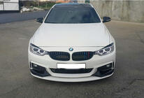 BMW 4-serie F32/F33/F36 2012–2020 Front kofanger lip-spoiler DPT LIP V-3 (til M-Sport, blank sort) foto 5
