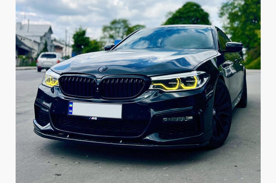 BMW 5-serie G30/G31 2017–2023 Frontlæbe til forreste kofanger DPT Lip V1 (til M-Performance 2017-2020, blank sort) Foto 3