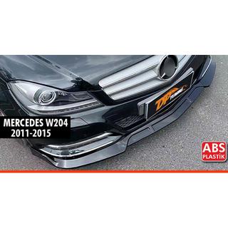 Frontbumper-læbe DPT V1 (2011-2015, blank sort) Mercedes C-class W204 2007–2015 foto 1