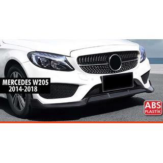 Front kofangerlæbe DPT V1 (2014-2018, kun til AMG-Line, blank sort) Mercedes C-klasse W205 2014–2021 foto 1