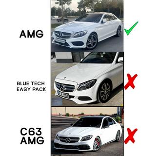 Front kofangerlæbe DPT V1 (2014-2018, kun til AMG-Line, blank sort) Mercedes C-klasse W205 2014–2021 foto 3