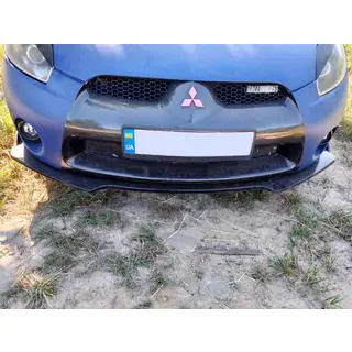 Universel front lip-spoilerlæbe DPT V-1 (ABS, sort højglans) foto 4