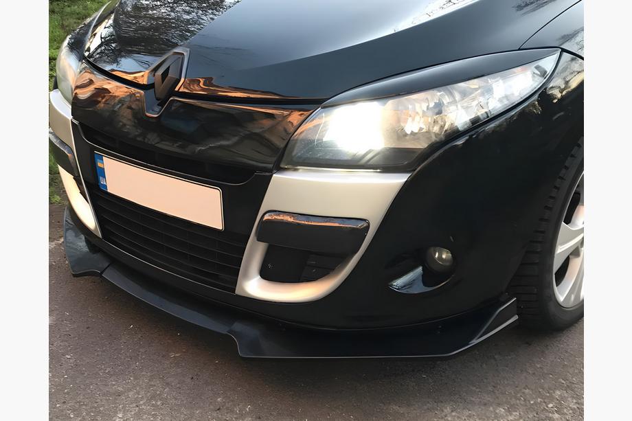 Universel front lip-spoilerlæbe DPT V-1 (ABS, sort højglans) Foto 3