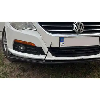 Universel front lip spoiler DPT V-2 (ABS, sort højglans) foto 3