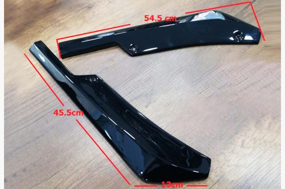 Universel flap-tilføjelse til bagkofanger DPT (ABS) (2 stk.) (blank sort) Foto 5