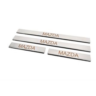 Dørtrinslister Carmos (4 stk., rustfrit stål) V-3 Mazda 2 2007–2014 foto 2