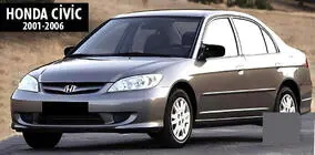 Honda Civic Sedan VII 2001–2006 Spejlkåber BMW-Style (2 stk.) foto 5