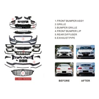 Karrosserikit med diffuser til Coupe (AMG C63-designs 2018-2021) foto 2