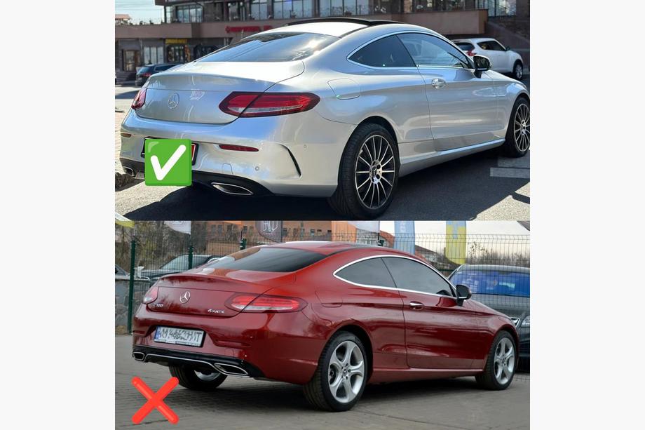 Mercedes C-klasse W205 2014–2021 Karrosserikit med diffuser til Coupe (AMG C63-designs 2018-2021) Foto 3