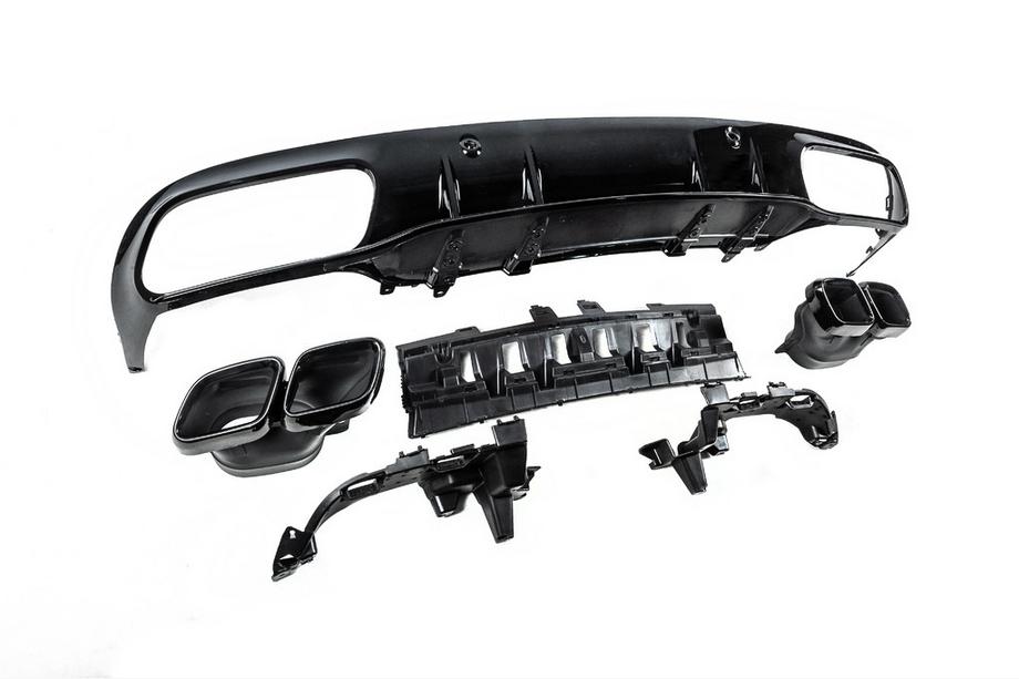 Mercedes C-klasse W205 2014–2021 Karrosserikit med diffuser til Coupe (AMG C63-designs 2018-2021) Foto 9