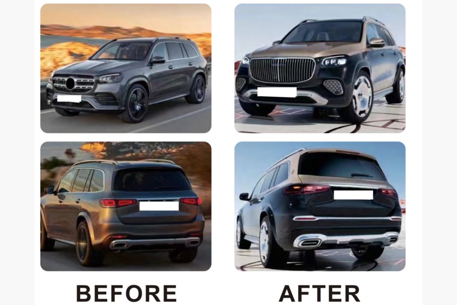 Mercedes GLS X167 2019– Maybach 2024 bodykit-sæt (komplette kofangere) Foto 8