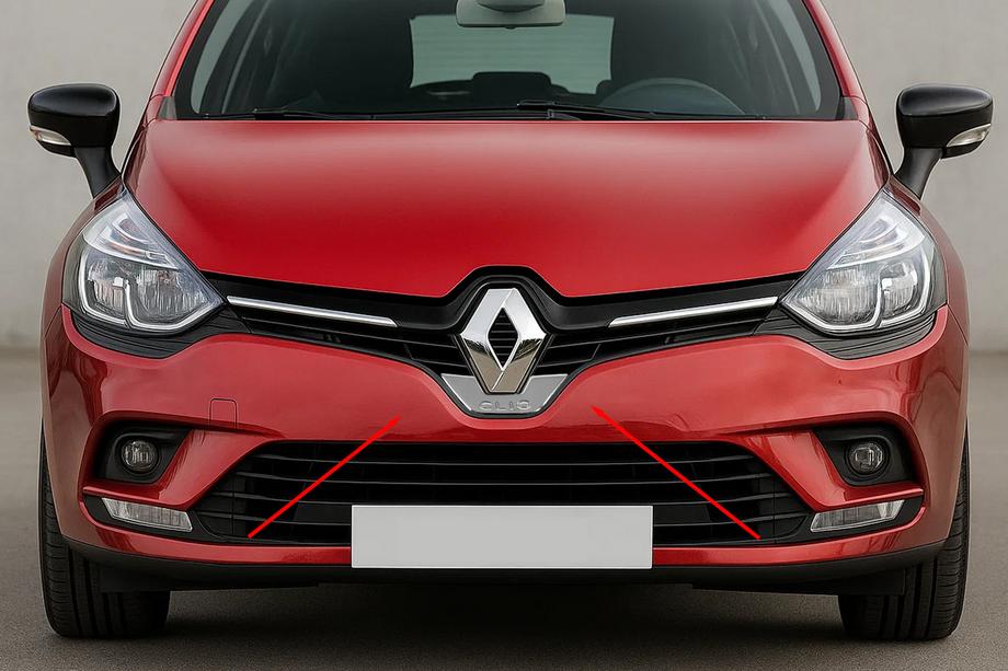 Renault Clio IV 2012–2019 Carmos kromramme til frontemblem (rustfrit stål) Image