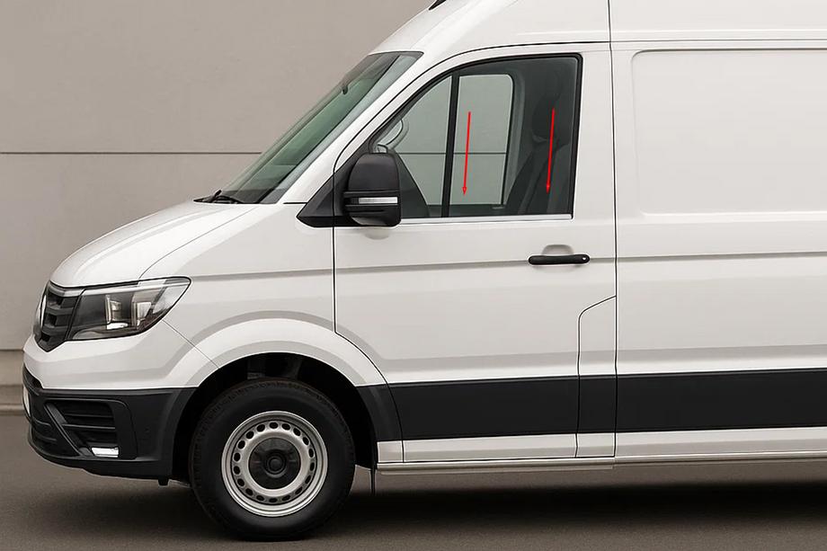 Volkswagen Crafter 2016– Vindueslister (2 stk., rustfrit stål) Image